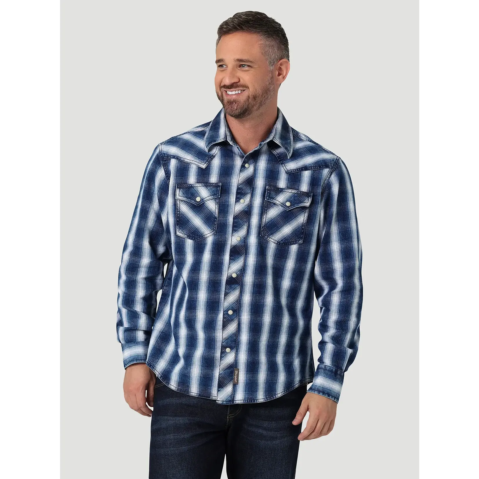 Wrangler Men's Retro Premium Long Sleeve Plaid Shirt - 112330787