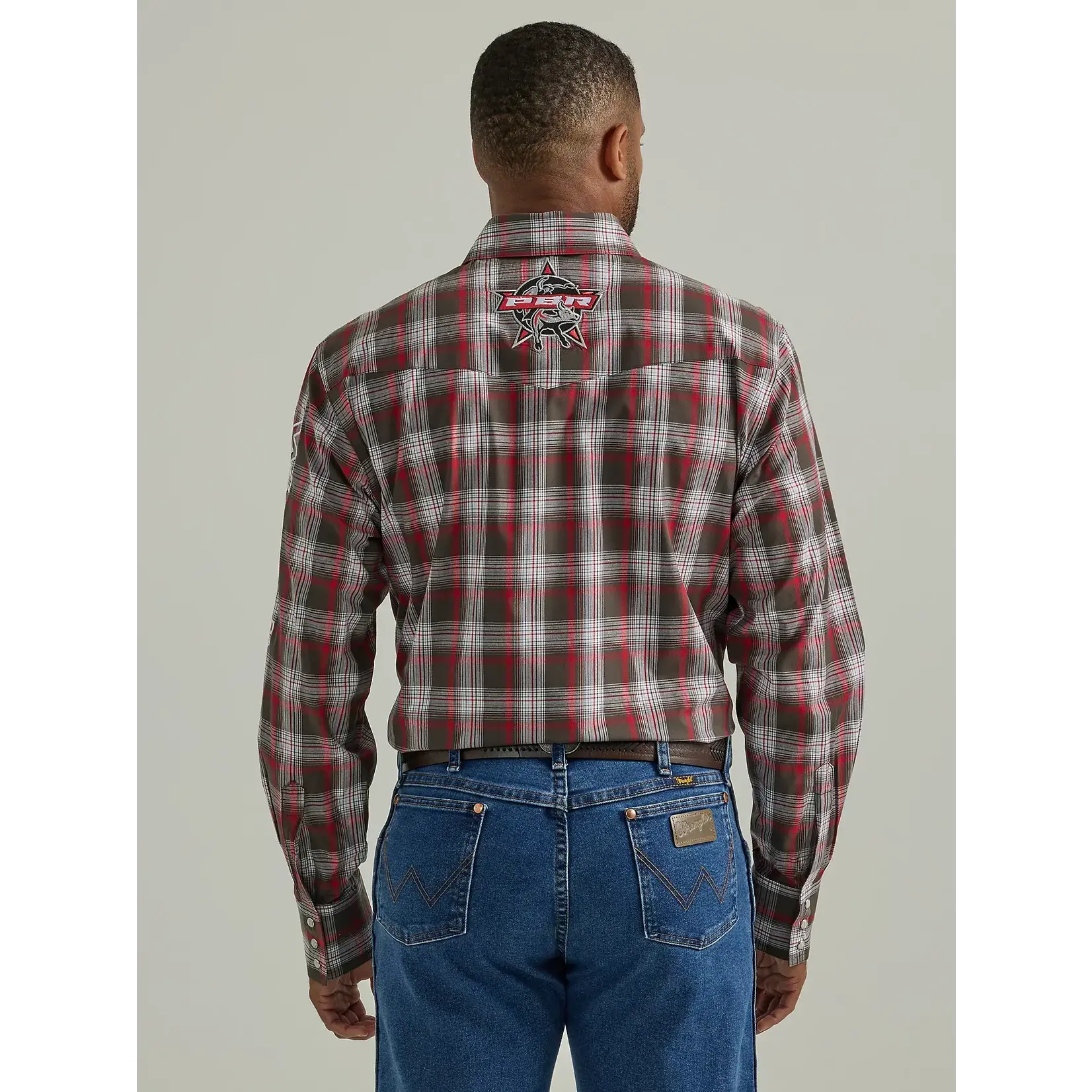 Wrangler Men's Western PBR Logo Long Sleeve Shirt - 112330377