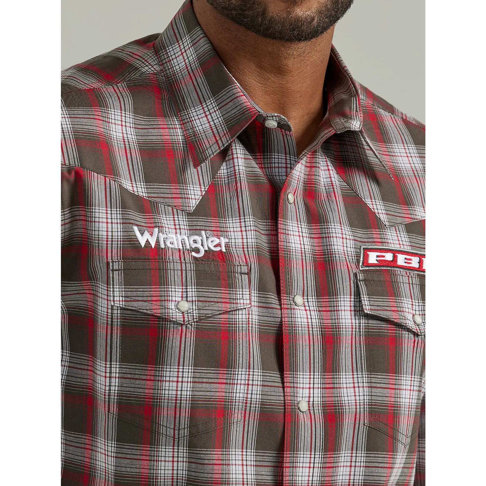 Wrangler Men's Western PBR Logo Long Sleeve Shirt - 112330377