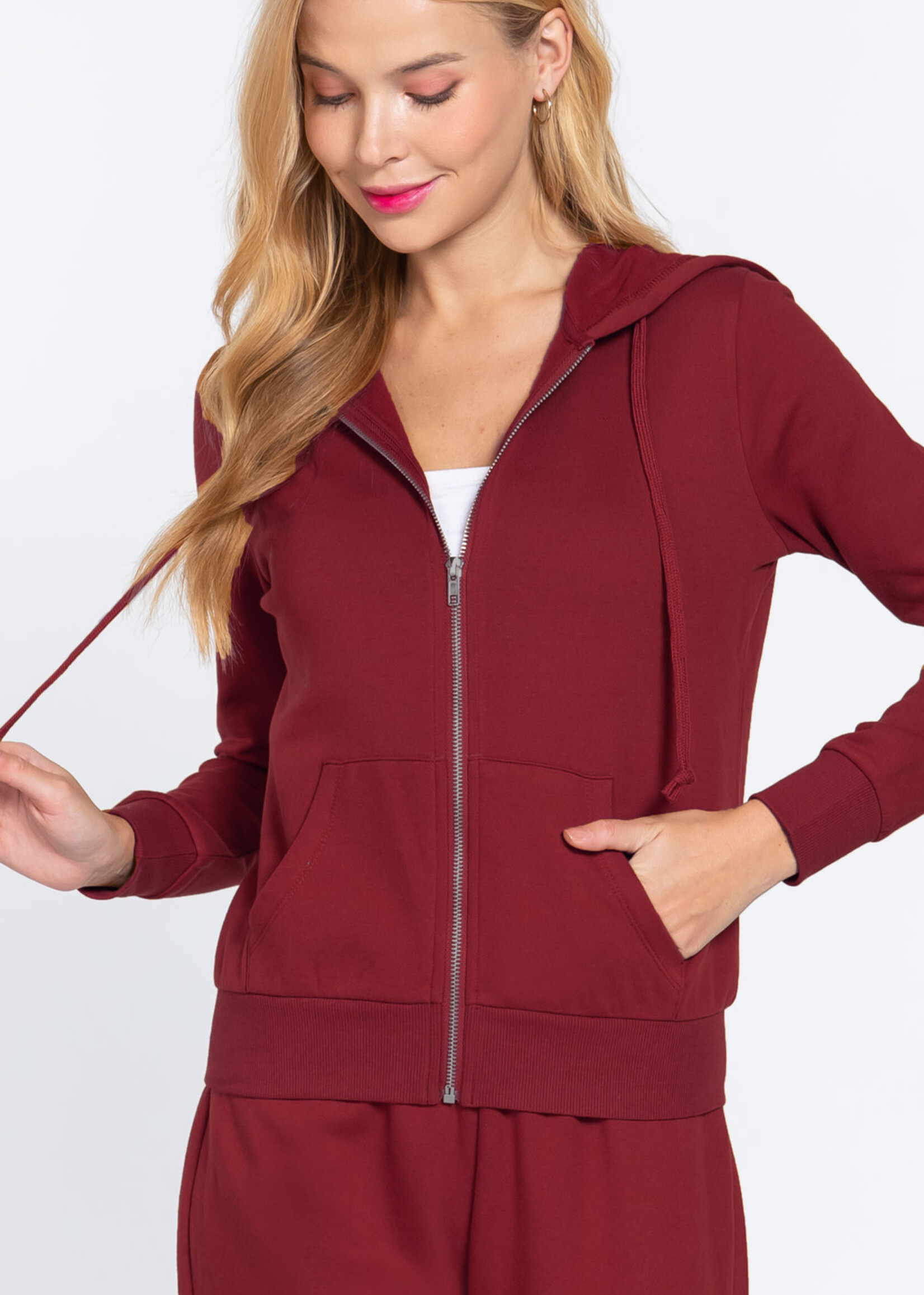 Women's Ultra Value French Terry Hooded Sweatshirt - All In Motion™ Rose  Red 3x : Target