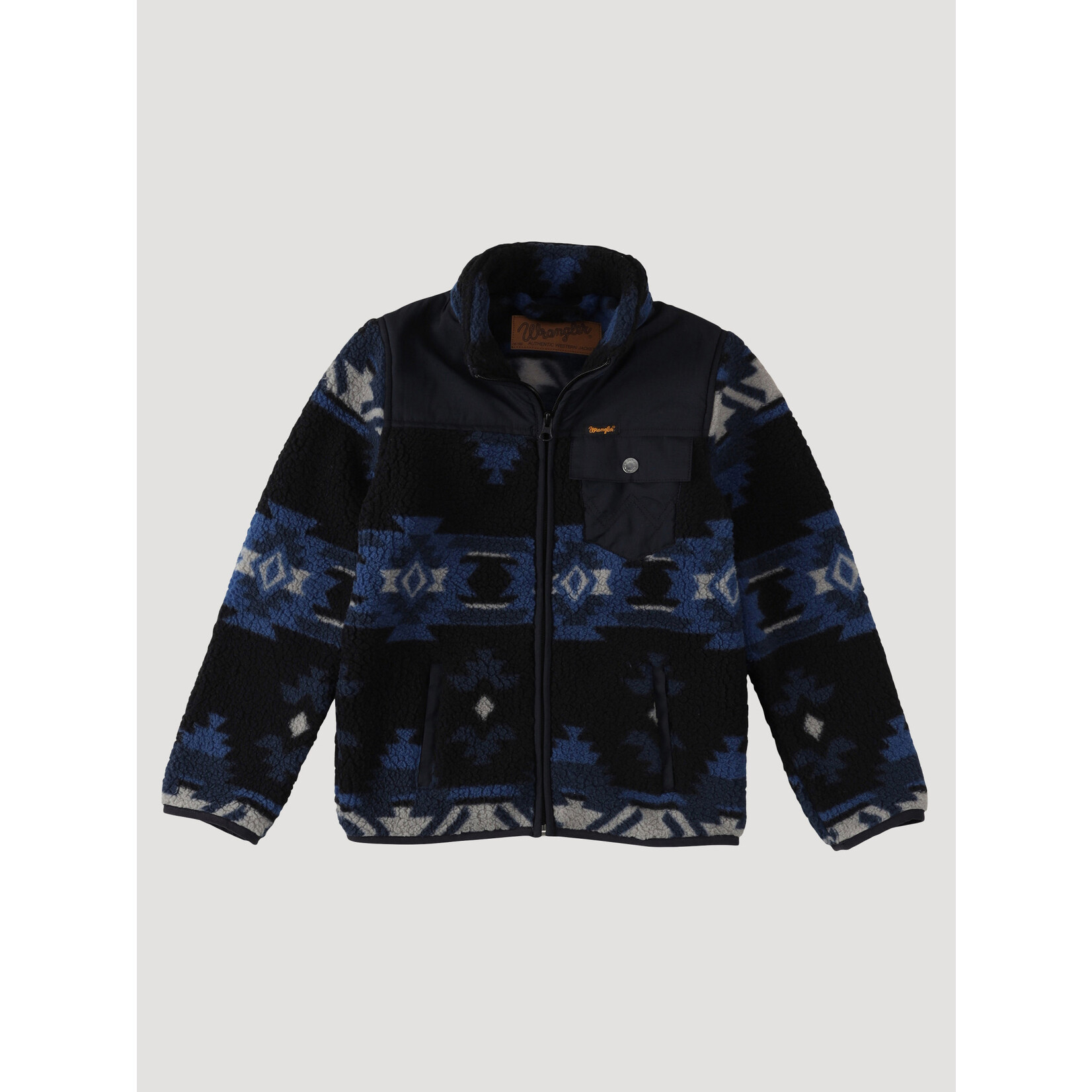 Wrangler Boys Wrangler® Mixed Full Zip Pullover - Sherpa Lined - 112337130