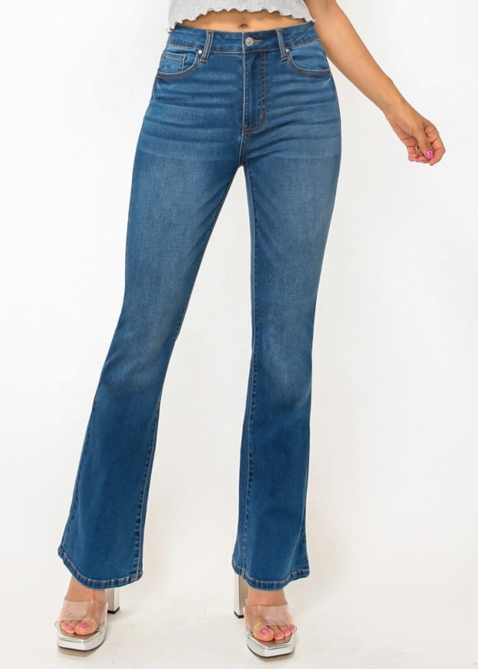 Elastic-waist faux-plain pant, Y.A.S, Women's Bootcut Jeans Online