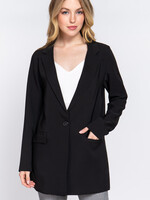 ACTIVE USA, INC. Active USA - Women's Long Sleeve Notched Tunic Blazer - J13394