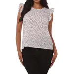 ACTING PRO WOMENS TOP WHITH RUFFLE ARMHOLE DETAIL-T7388