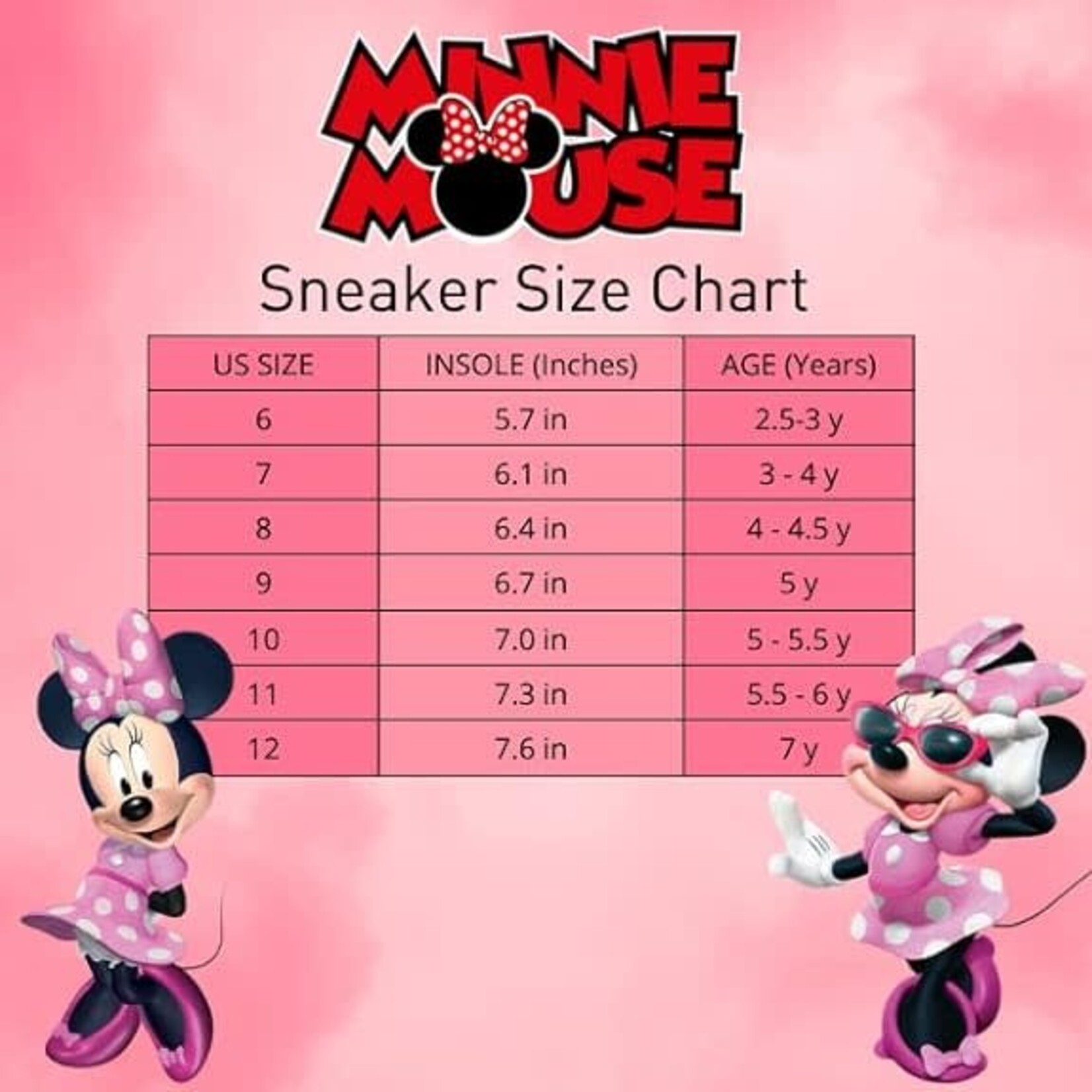 Disney Minnie Mouse Slip-On Laceless Light-Up Sneakers - CH89446C