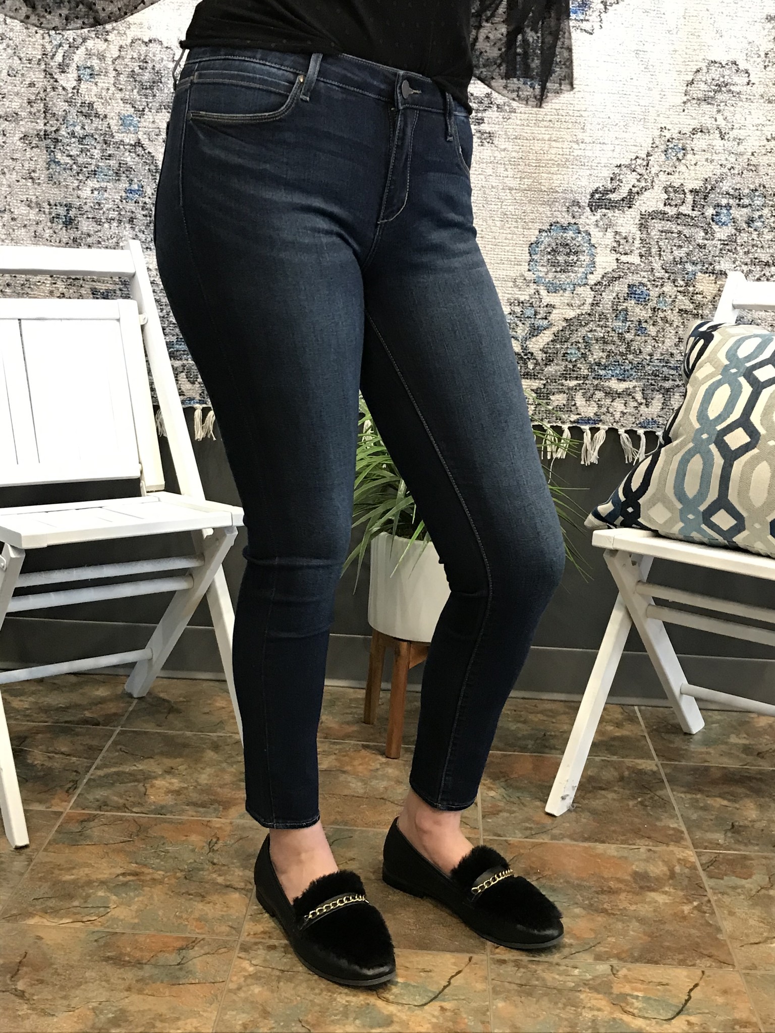 Mid-Rise Sarah Skinny - Teal Boutique