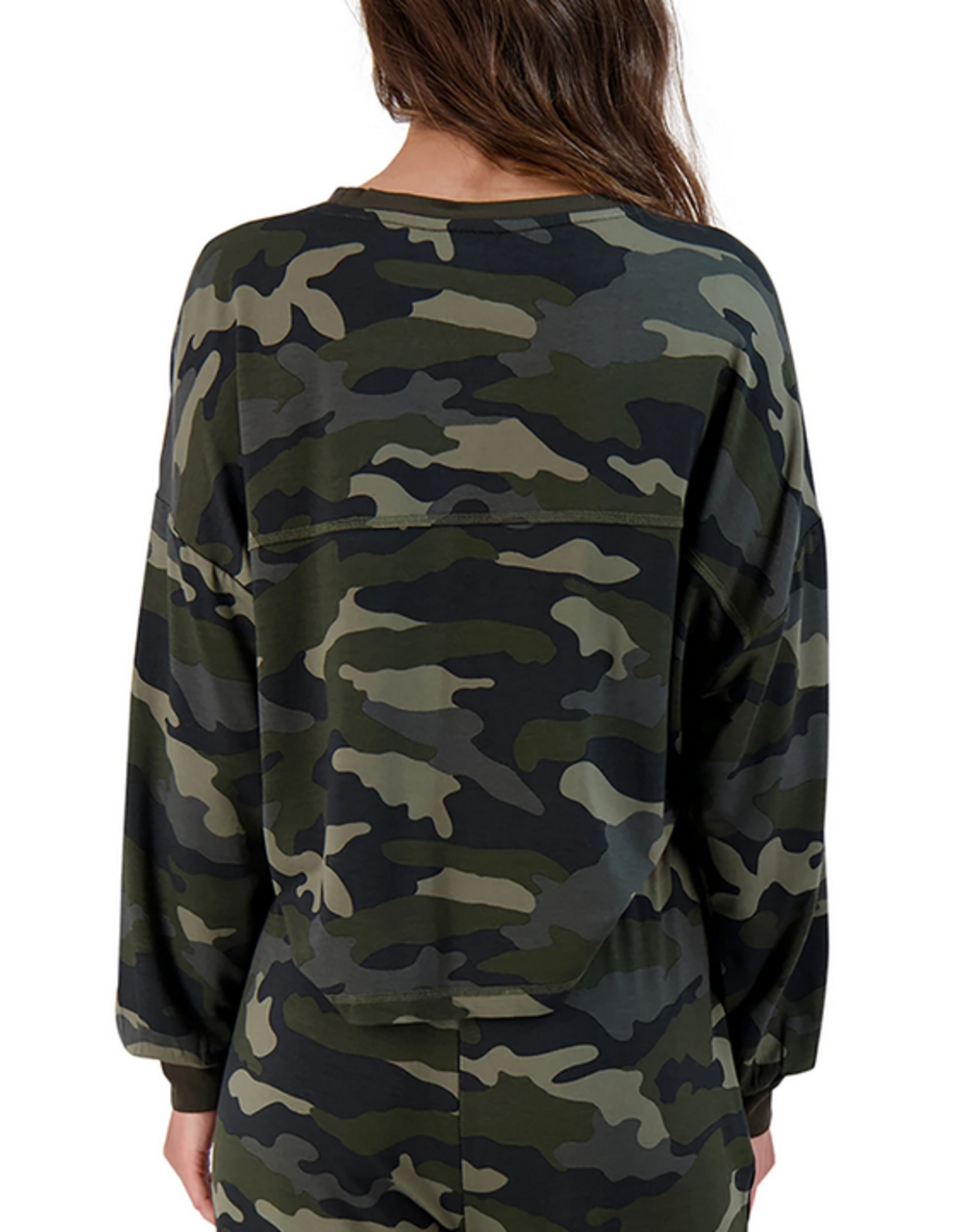 BB Dakota Nothin' To See Here Top - Army Green