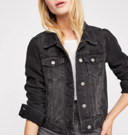 free people black jean jacket