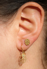 SATYA Jewelry SATYA Jewlery - Sacred Guardian Gold Hamsa Stud Earring