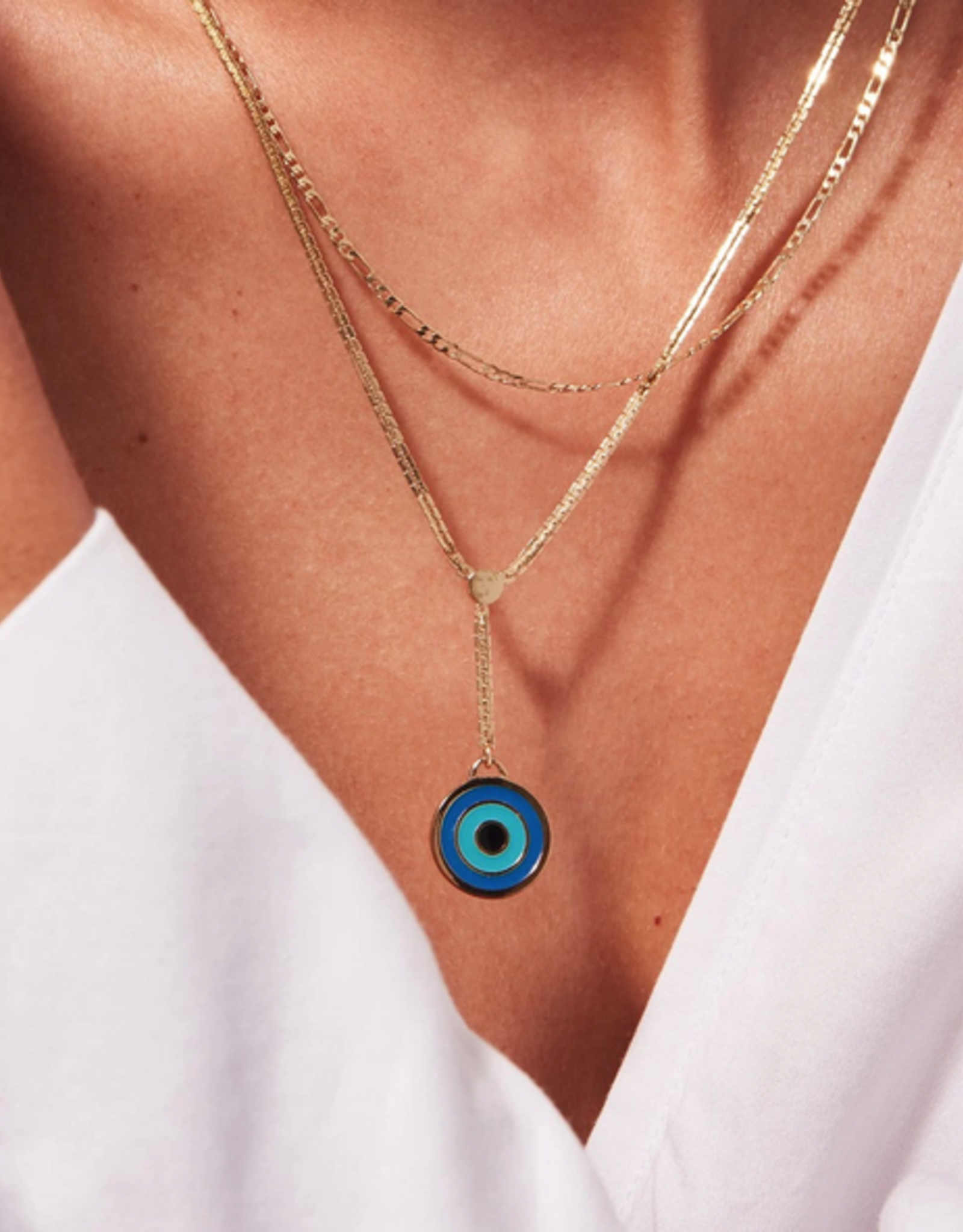 Jenny Bird- Evil Eye Layered Necklace 