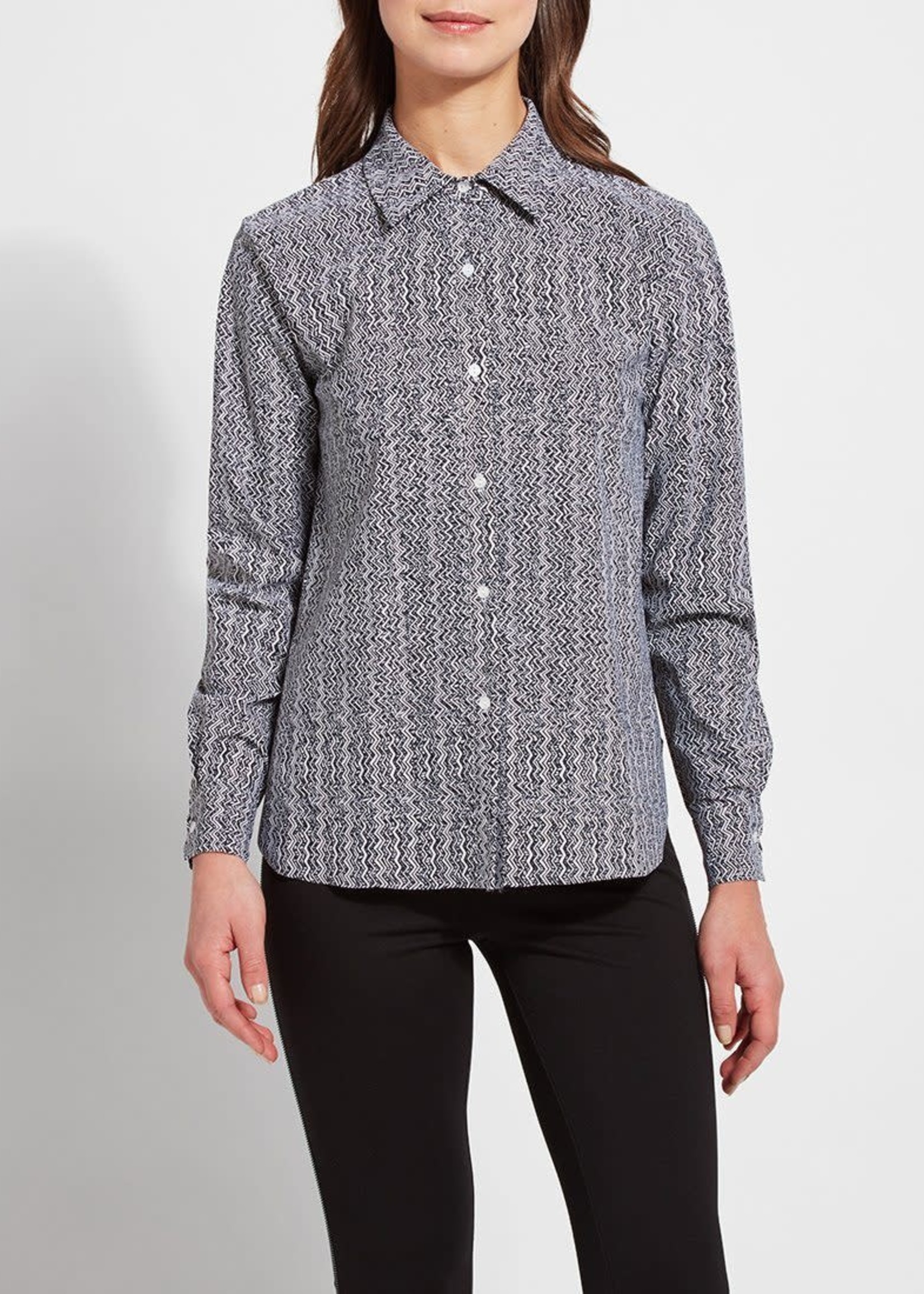 Connie Slim Button Down Printed (Microfiber) Shirt