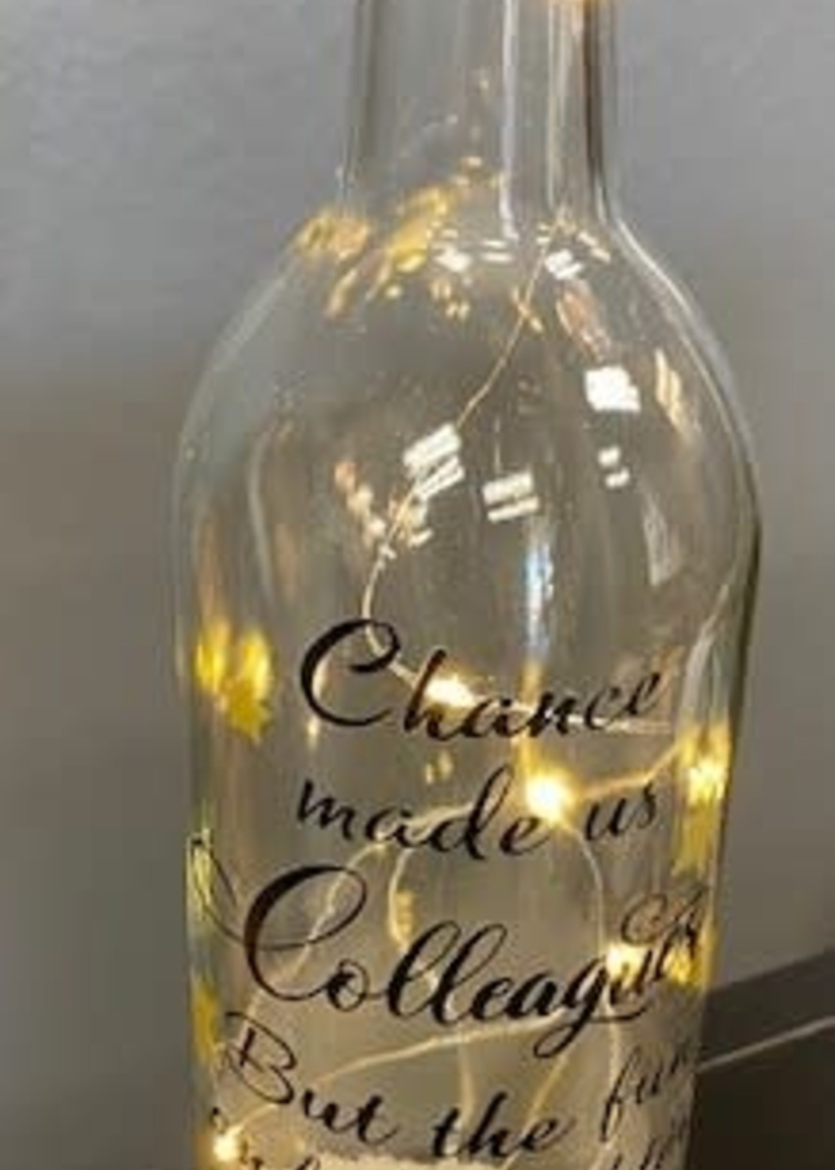 Lighted Wine Bottles