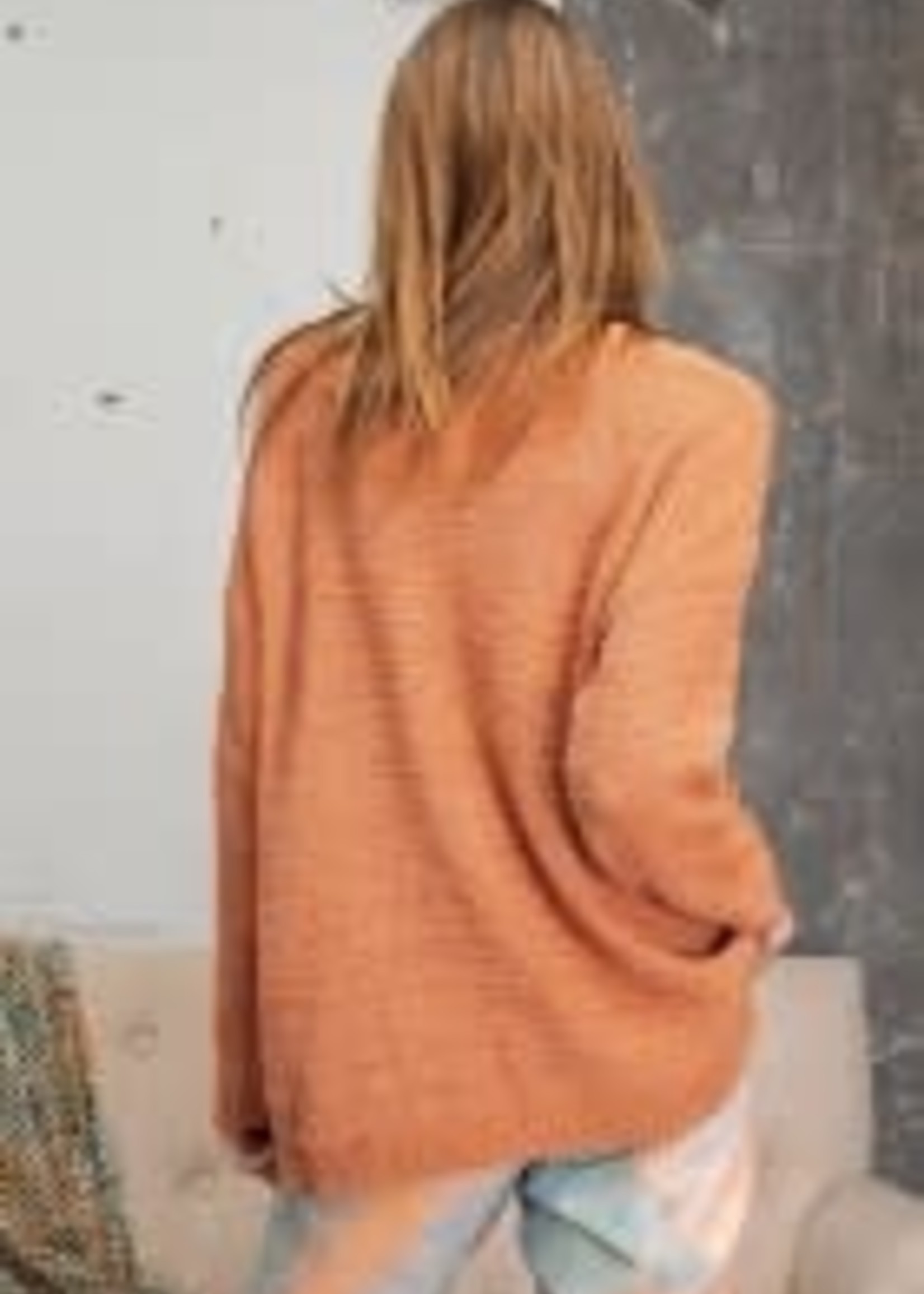 Long-Sleeve Textured Knitted Sweater