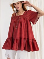 Just the Two of Us Ruffled Tunic Top