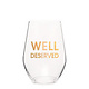 CHEZ GAGNE STEMLESS WINE GLASS CHEEKY