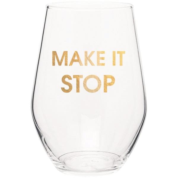 CHEZ GAGNE STEMLESS WINE GLASS CHEEKY