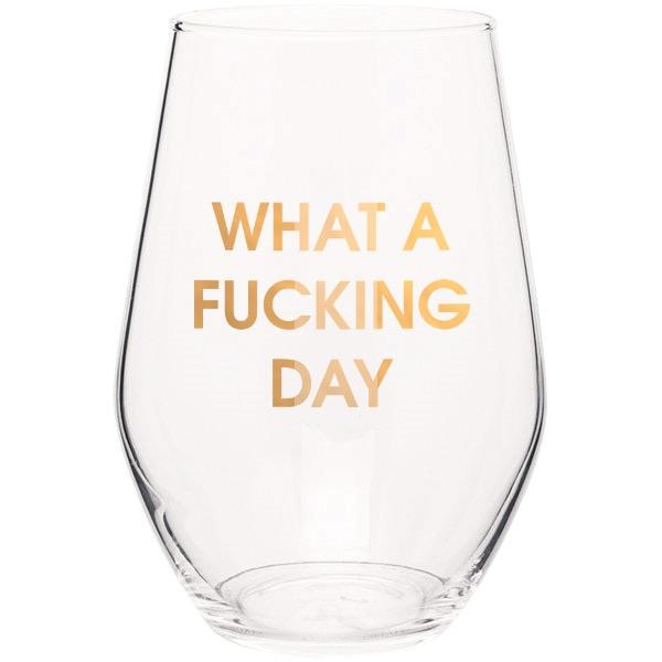 CHEZ GAGNE STEMLESS WINE GLASS CHEEKY