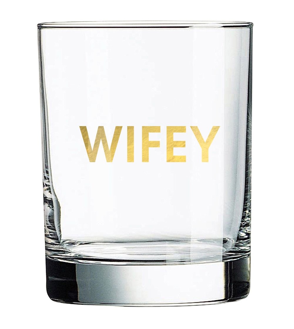 CHEZ GAGNE WHISKEY GLASS CHEEKY