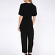 BLACK TAPE TIE FRONT JUMPSUIT