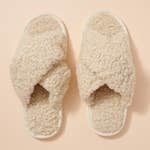 AVENUE ZOE TEDDY FUR SHERPA SLIPPERS