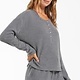ZSUPPLY AIMEE HENLEY RIB TOP PEWTER