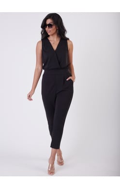 BLACK TAPE SL BANDED WAIST WRAP JUMPSUIT