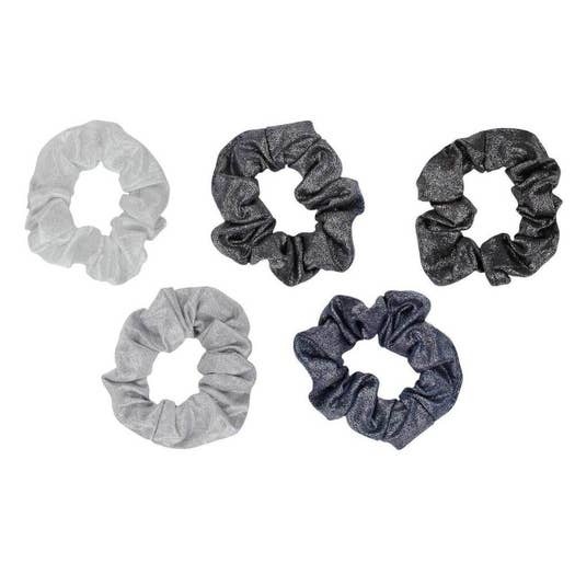 KITSCH METALLIC SCRUNCHIES BLACK