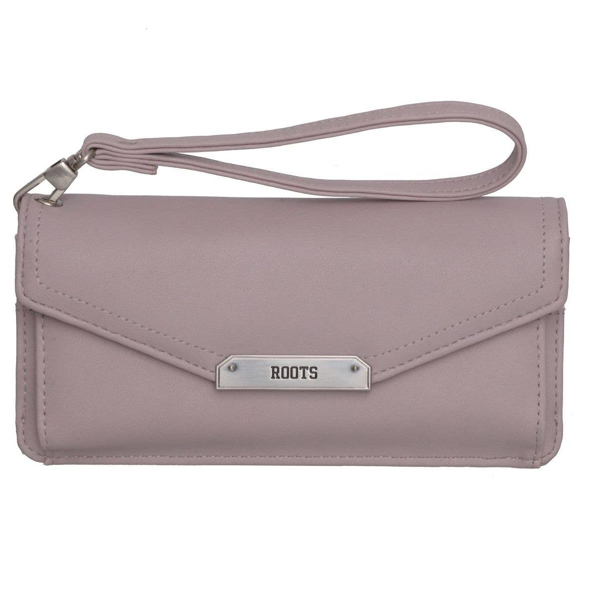 ROOTS LADIES WRISTLET CLUTCH-LAVENDER