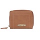 ROOTS LADIES COMPACT SNAP & ZIP WALLET-BROWN