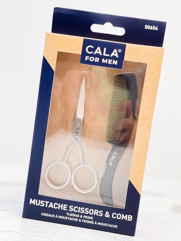 PREP OBSESSED PREP OBSESSED MUSTACHE SCISSORS AND COMB SET