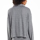 ZSUPPLY GAME ON SILKY LONG SLEEVE TOP - HEATHER BLACK