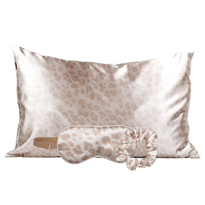 KITSCH SATIN SLEEP SET LEOPARD