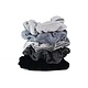 KITSCH VELVET SCRUNCHIE BLACK AND GREY