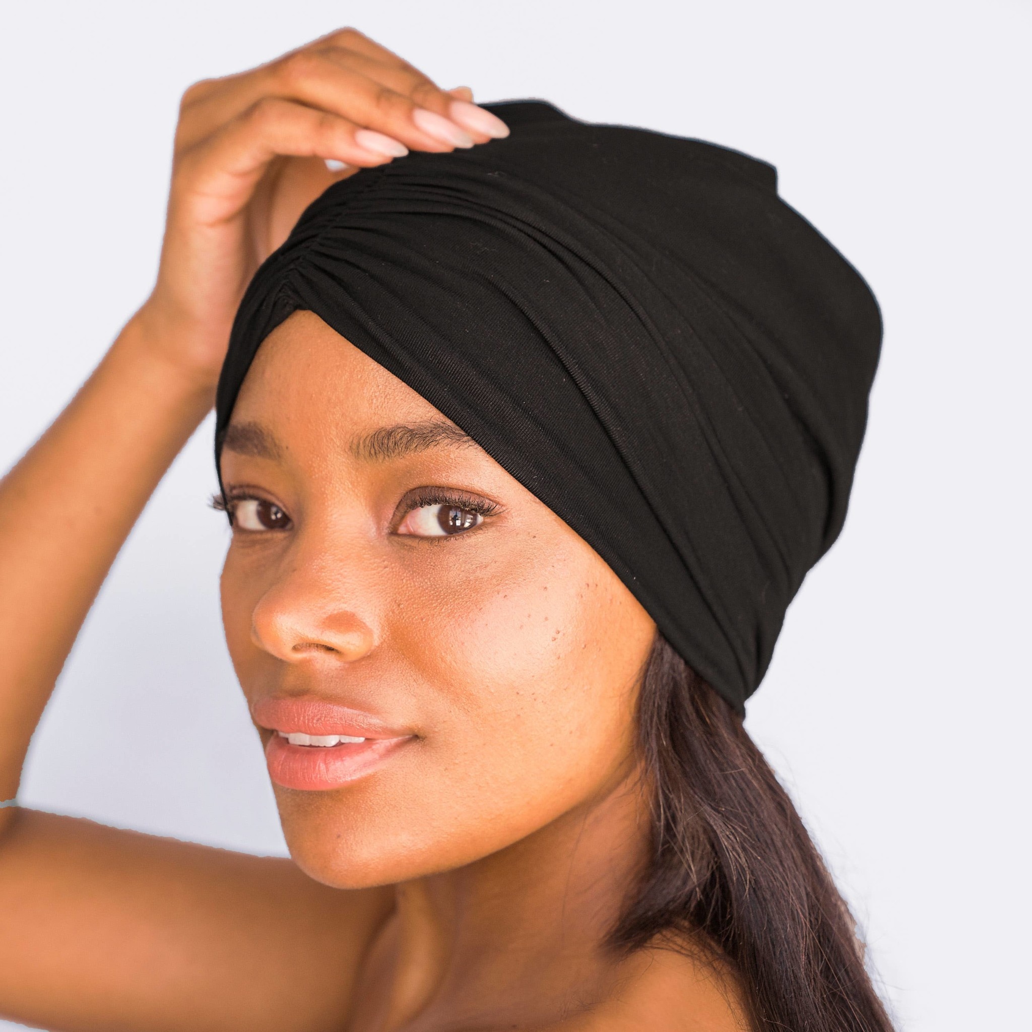 KITSCH SATIN LINED JERSEY SLEEP BEANIE