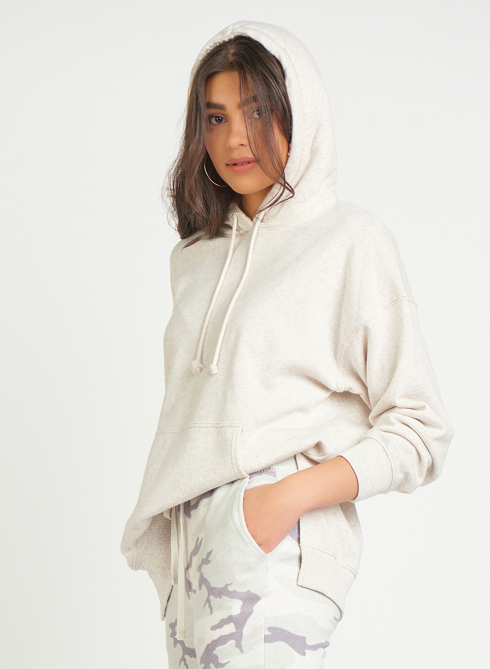 OVERSIZED LINED SHERPA HOODIE
