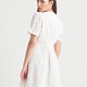 BUTTONED EYELET MINI DRESS