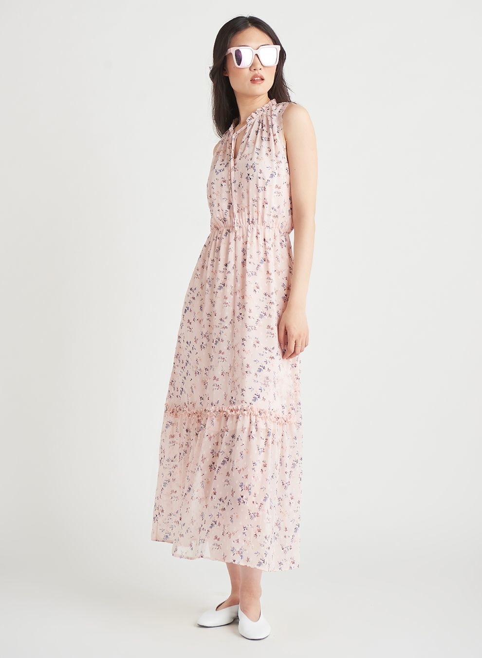 TIERED MIDI DRESS