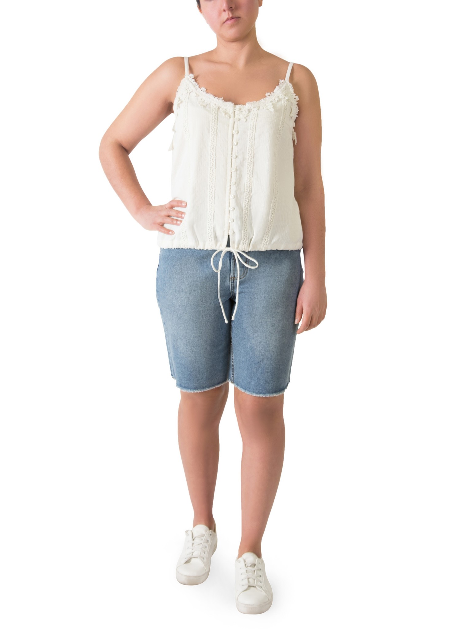 RAW HEM BERMUDA SHORTS