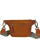 O MY BAG BECKS BUM BAG -COGNAC STROMBOLI LEATHER CHECKERED STRAP