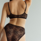 BLUSH BLUSH ALLURE BLACK LACE HIGH WAIST BRIEF