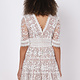 V NECK TIERED LACE DRESS