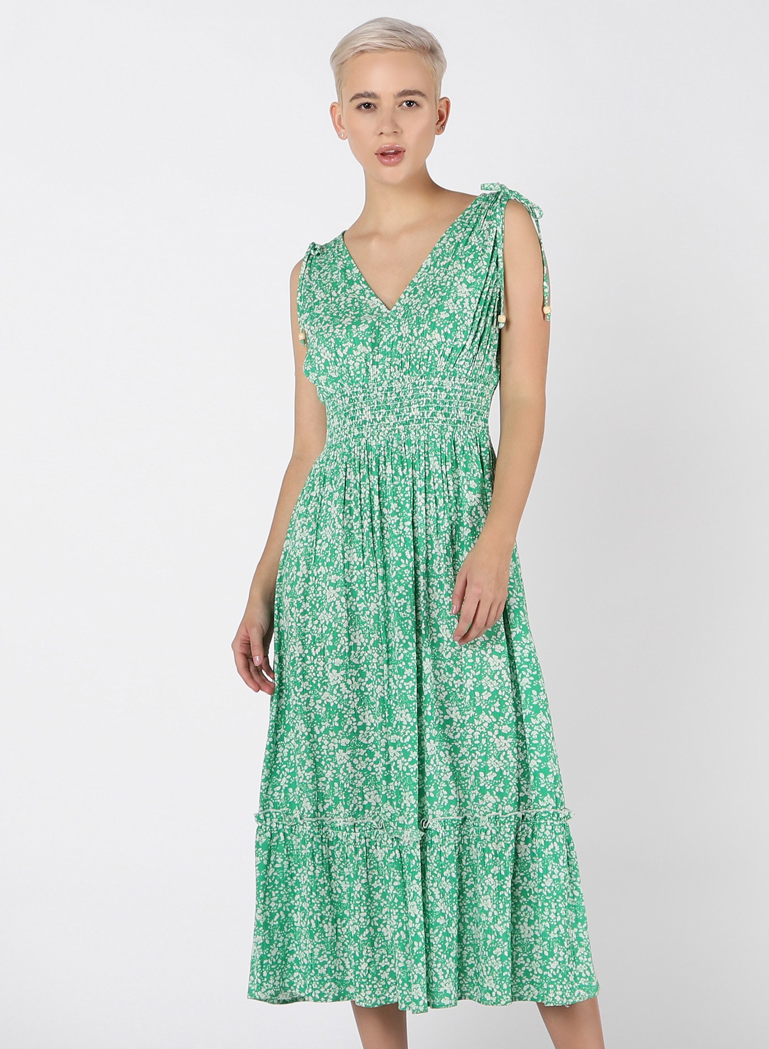 FLORAL PRINT MAXI DRESS - No.3 Mountain Boutique & Salon