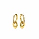 ELIASZ AND ELLA ELIASZ AND ELLA FLUIDITY CZ DOUBLE HOOP EARRINGS