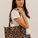 MODERN & CHIC PERI LEOPARD SHOULDER TOTE