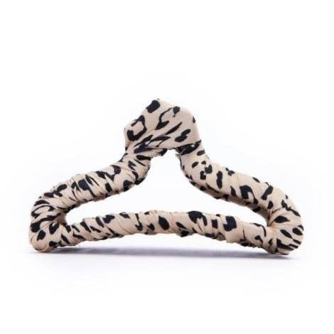 KITSCH satin wrapped claw clip leopard