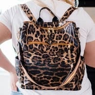 MODERN & CHIC BRIELLE BACKPACK BROWN LEOPARD