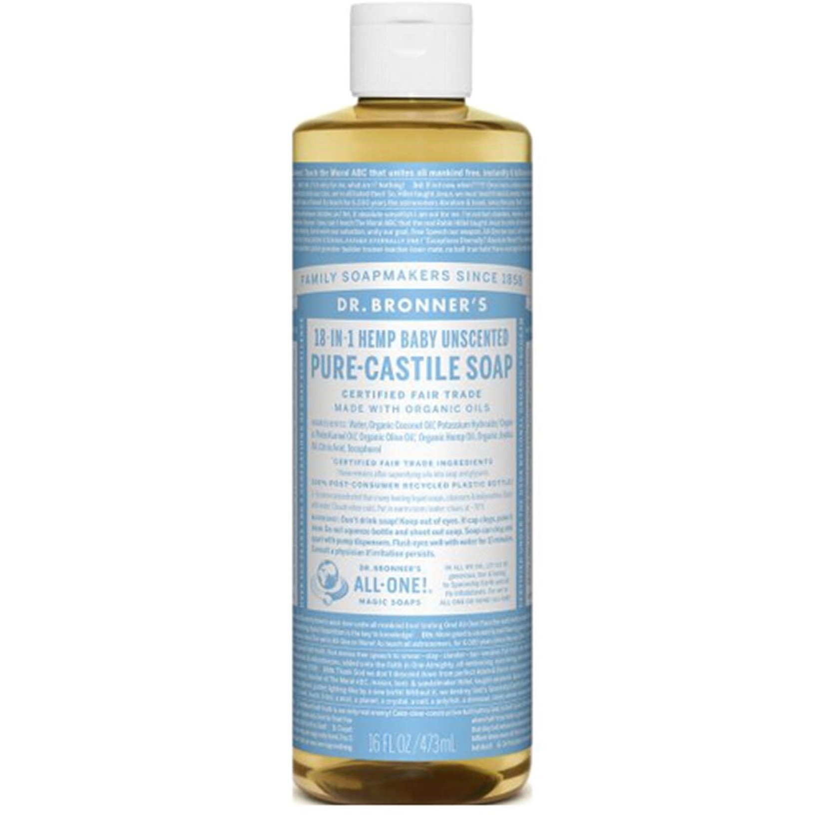 Dr. Bronner's Dr. Bronner’s Baby Unscented Castile Soap 473ml