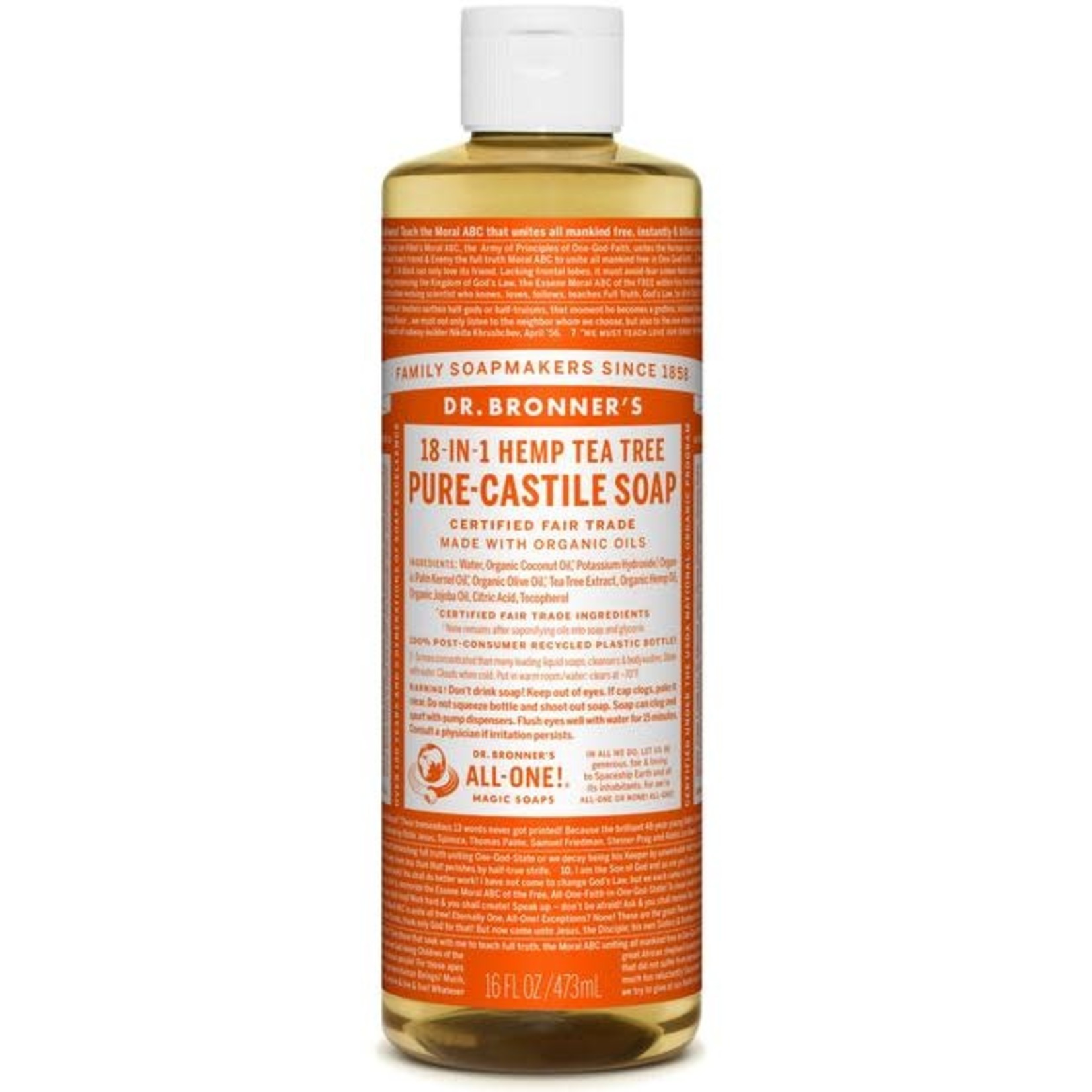 Dr. Bronner's Dr. Bronner’s Tea Tree Castile Soap 473ml