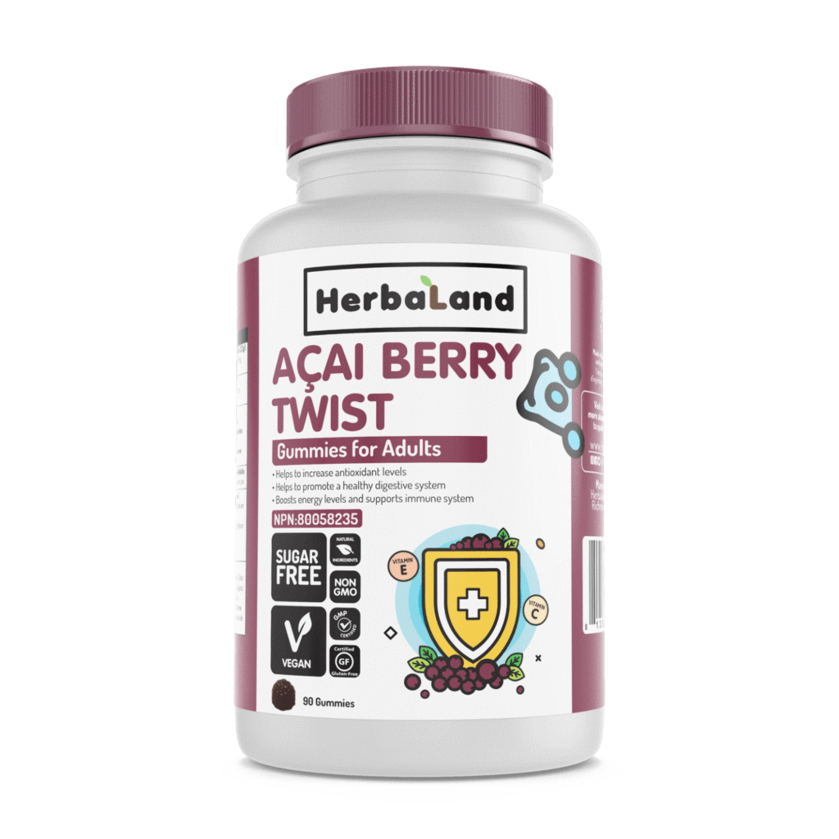 Herbaland Herbaland Açai Berry Twist 90 gummies