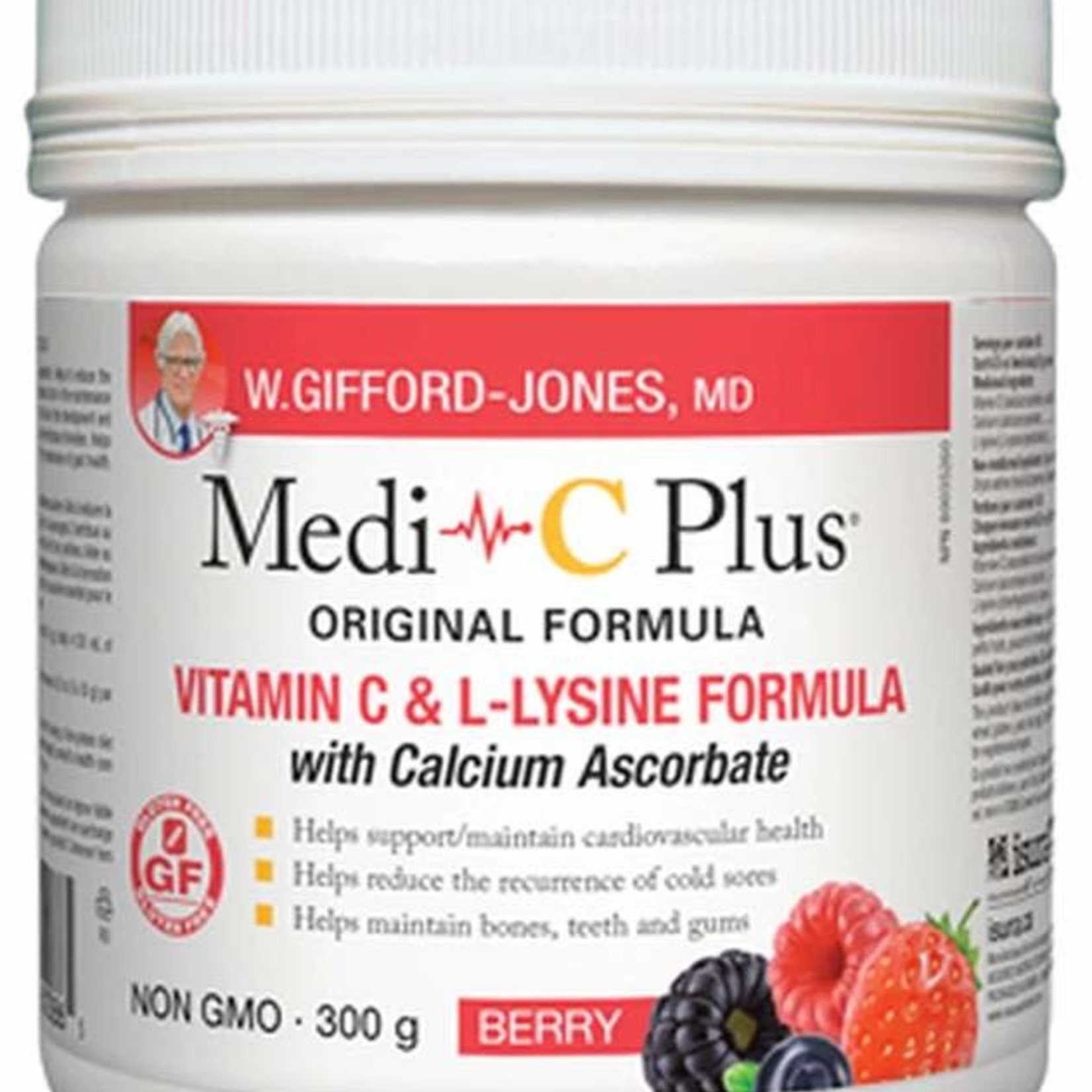 W. Gifford-Jones Medi C Plus 300g powder - Berry flavoured